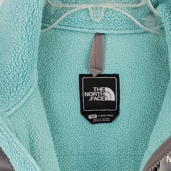 The North Face Womens Turquoise & Gray Full-Zip Fleece Jacket Size S - Picture 6 of 9